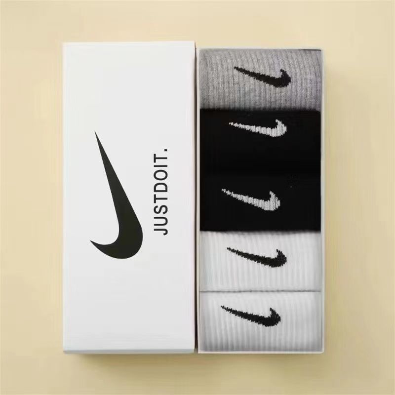 Caja de regalo calcetines hombres y mujeres calcetines de tubo de todo fósforo desodorante de algodón puro para correr deportes baloncesto estudiantes calcetines que absorben el sudor gancho