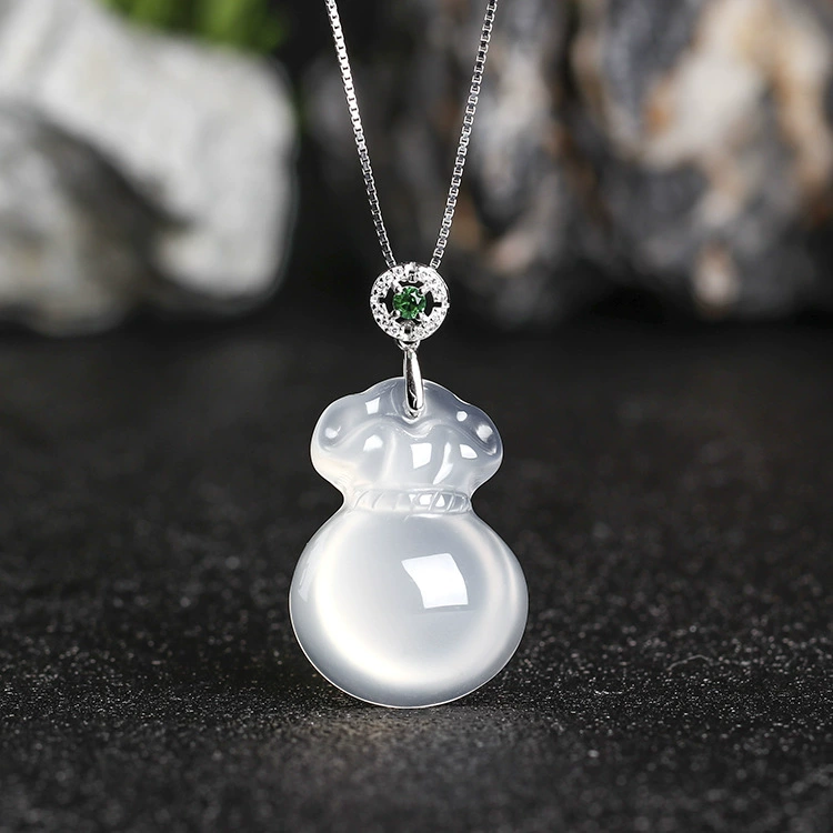Organic stone inlay, pendant jade, accessory, wholesale, silver 925 sample