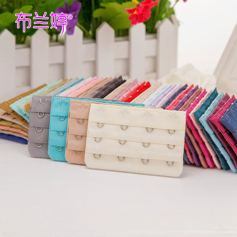 Трехрядный бюстгальтер с четырьмя пуговицами Удлинительная Пряжка для бюстгальтера Трехрядный нижнее белье с четырьмя пуговицами Удлинительная Пряжка Сзади Неупакованный крючок для бюстгальтера с гальваническим покрытием