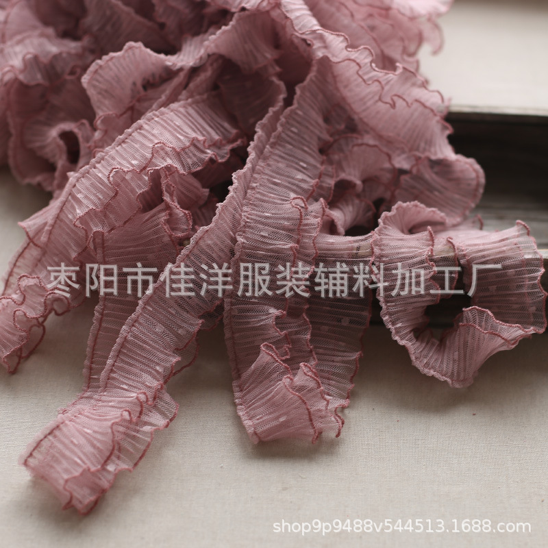 Accesorios de oreja de madera de doble capa color de encaje al por mayor accesorios de encaje de muñeca Lolita Nuevo