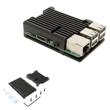 树莓派4代外壳金属Raspberry Pi 3B 代b+铝合金盒子3b散热壳配件