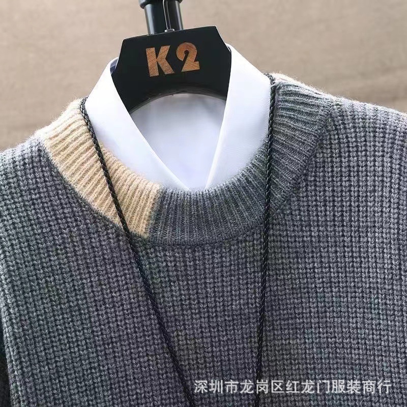 2022 Autumn and winter new stylish thick pullover sweaters for men and warm wool sweaters, wholesale from foreign trade sources at street stalls pic 38