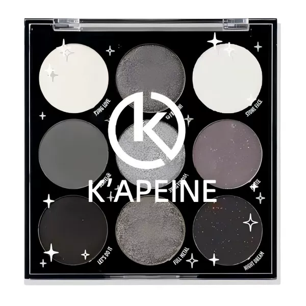 Kapell's New Nine-Color Paper Book-Style Silver Sand Eyeshadow Halloween Dark Punk Matte Pearlescent European and American Cross-Border Exclusive Supply