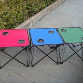 厂家批发跨境户外折叠桌便携式沙滩桌可印刷可休闲露营用