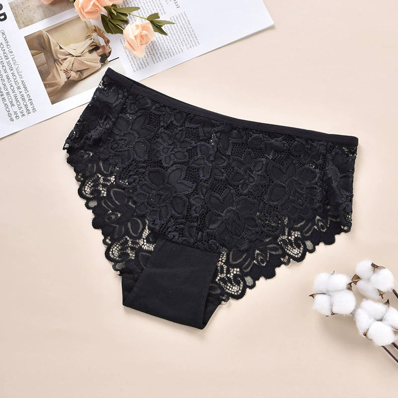 Высокий пояс lace shaping трусики, дышащий хлопковый гелле, подъем бедер, плюс-размеры