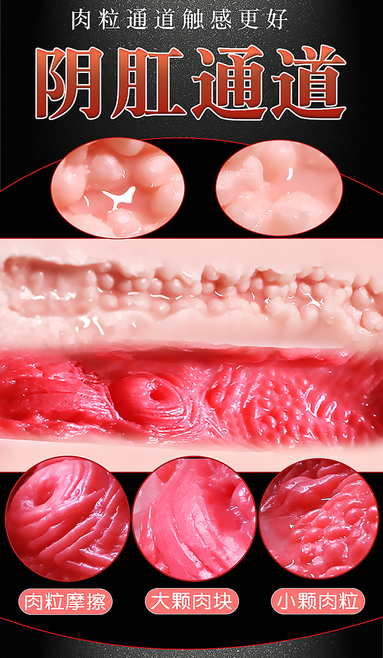 Male Masturbation Device Realistic Buttocks TPE Dual-Channel Manual Adult Toy — detail image 2