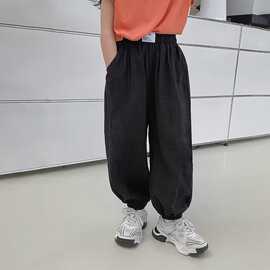 儿童装女童夏季冰丝防蚊裤2023新款宝宝洋气时髦休闲百搭束脚长裤