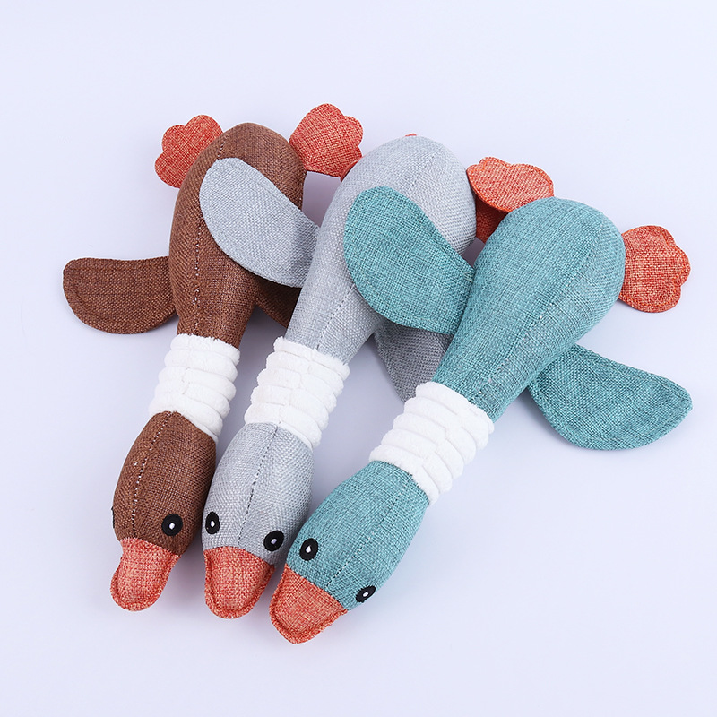 Fabricante en stock popular ganso salvaje sonido mascota juguete de peluche molar aliviar perro congestiado juguete mascota juguete de sonido image 2