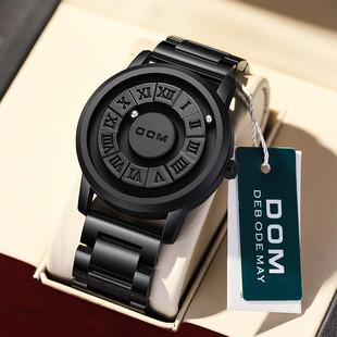 DOM Dom Cool Magnetic Suspension Watch Men's Black Technology Sense Creative Personality Concept Waterproof Steel Band Watch