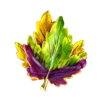 Hot Retro Red Maple Leaf Brooch Alloy Enamel Oil Dropping Three-dimensional Temperament Clothes Decorative Pin Corsage Spot (Yaxa sancaqları) - hc0078