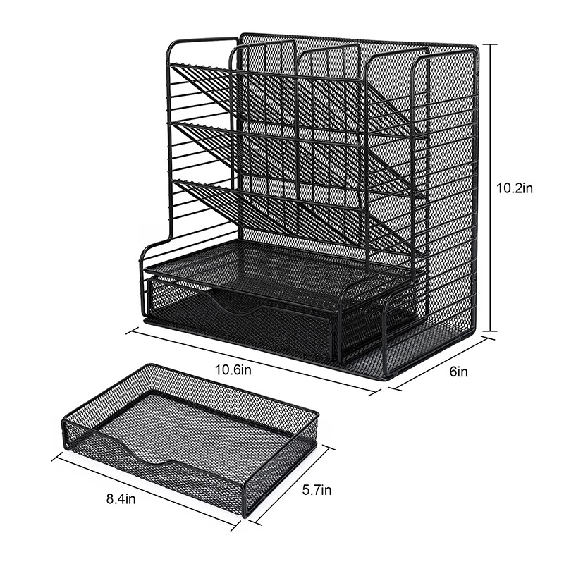 Archivador de Metal para Suministros de Oficina, Almacenamiento Multifuncional de Documentos, Papelería, Soporte para Libros, Diseño de Nueve Compartimentos image 8