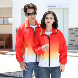 Плащ, ветрозащитный водонепроницаемый спортивный костюм для работы, градиент, с услугой печати логотипа