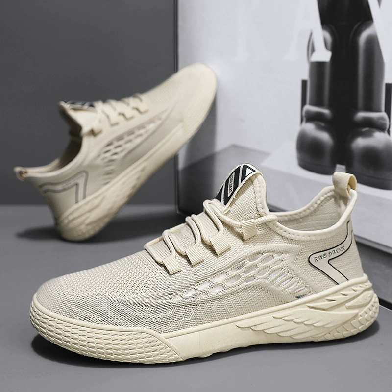 Летающая тканая дышащая спортивная мужская обувь, Весенняя Новая модная индивидуальная текстура крыльев, кроссовки на платформе, повседневная обувь с низким верхом