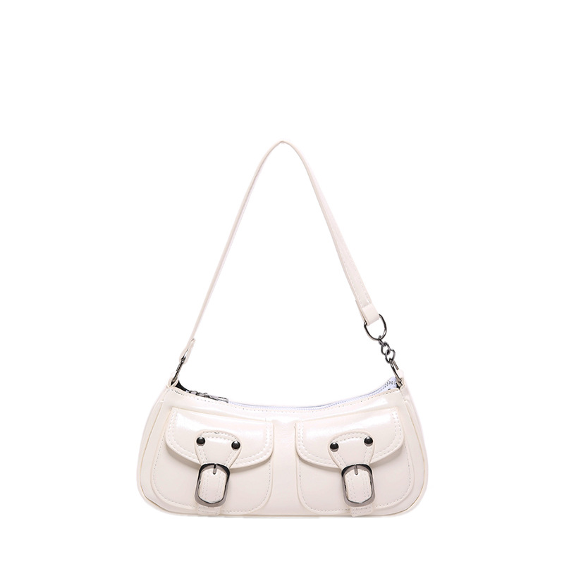 Bolso bandolera de axila de nicho retro de alta gama Bolso pequeño cuadrado coreano femenino 2024 nuevo estilo popular bolso de palo francés de otoño e invierno