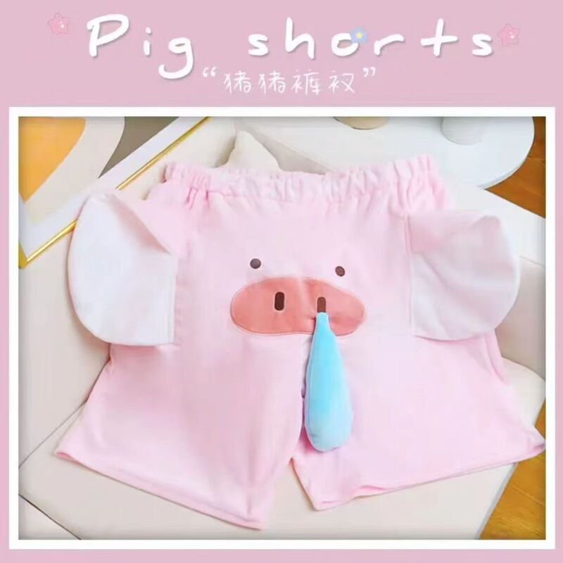 Cartoon Cute Elephant Shorts Ladies Couple Pajamas 2025 New Summer Funny Home Pants Men's Casual Pants