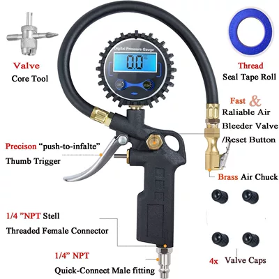 Digital Tire Pressure Gauge — Air pressure gauge/tire pressure gauge