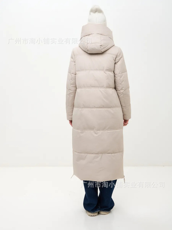 2025年新款冬季超长高级感过膝加厚保暖加长洋气开叉到脚踝外套女|undefined