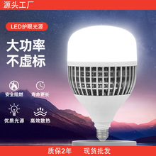超亮led灯泡E27螺口鳍片球泡灯工厂车间100W大功率节能照明摄影灯