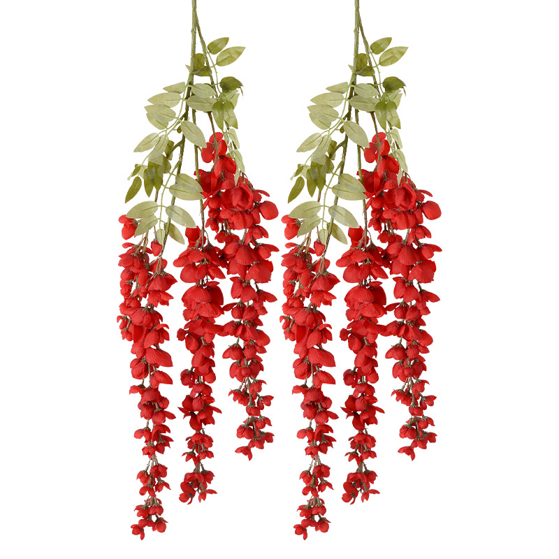 Simulación Able gigante wisteria línea de techo colgante flor de boda sala de bodas red diseño props de disparo
