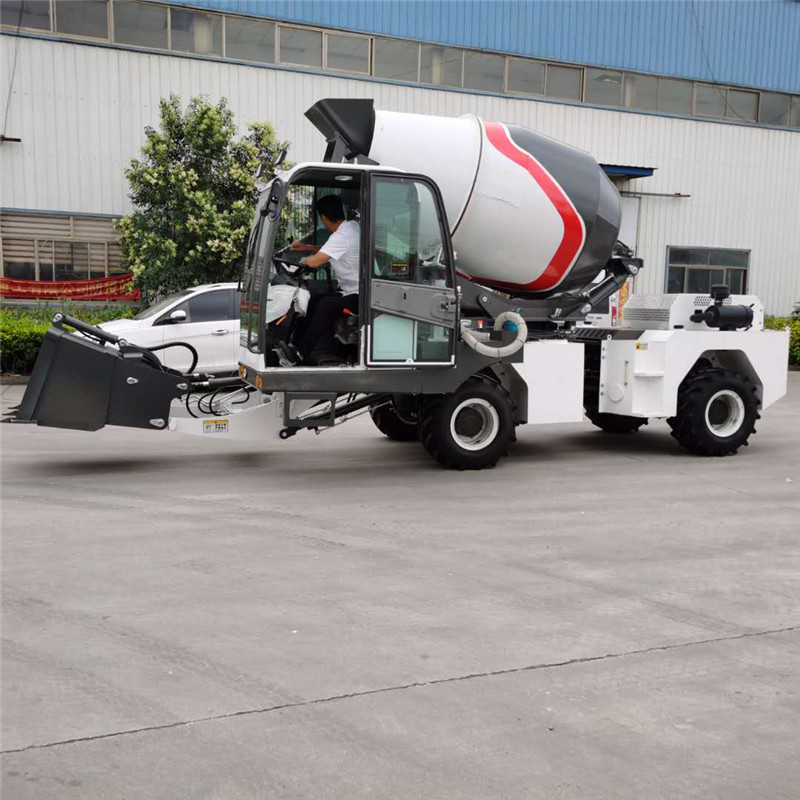 1方混凝土搅拌罐车 建筑工程自上料搅拌罐 自上料移动式搅拌罐车