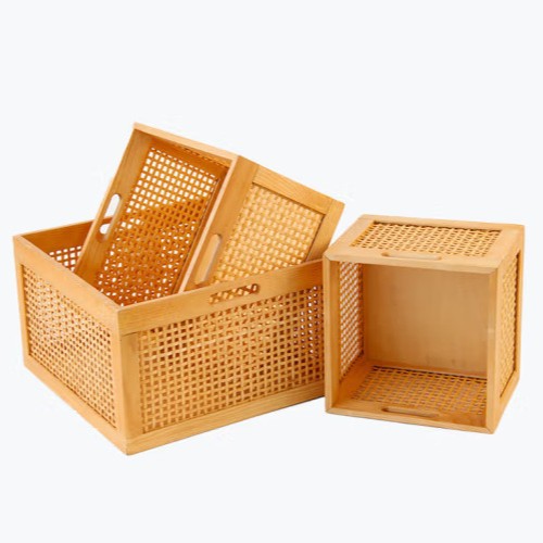 Canasta de escritorio de nuez transfronteriza sala de estar caja de almacenamiento de libros cajón de madera sólida oficina caja de madera