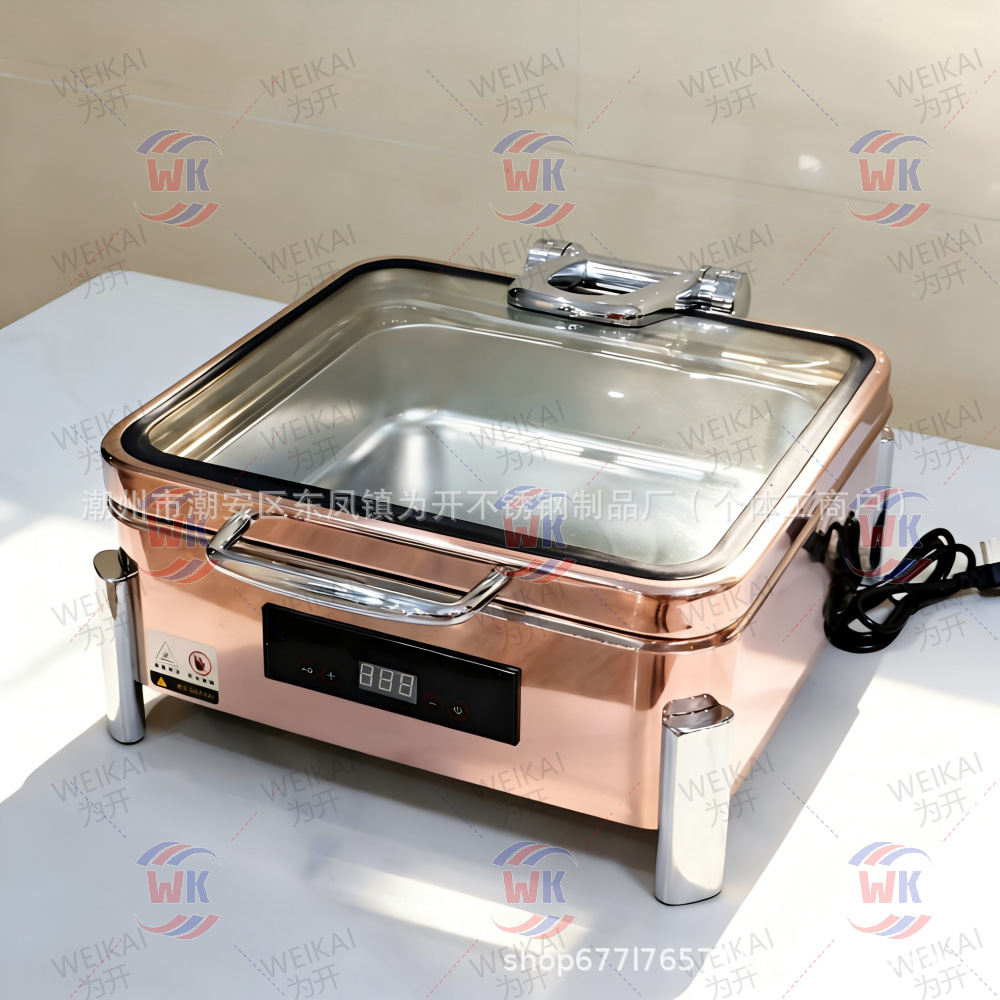 Horno de comedor inteligente de aislamiento térmico de inducción automática de acero inoxidable 304 de alta gama horno de solapa de desayuno horno de calentamiento eléctrico comercial horno de Buffy