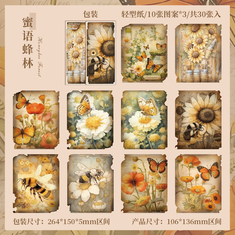 Olvídate de Flower Valley Journal material papel retro no pegajoso mensaje notas memorándum diario base papel DIY material libro