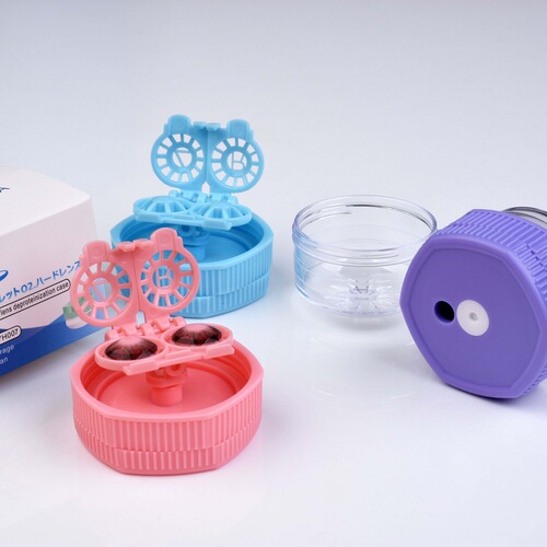Portable mini cleaning box for contact lens cleaning, manual semi-automatic rotary cleaner, rotary protein remover