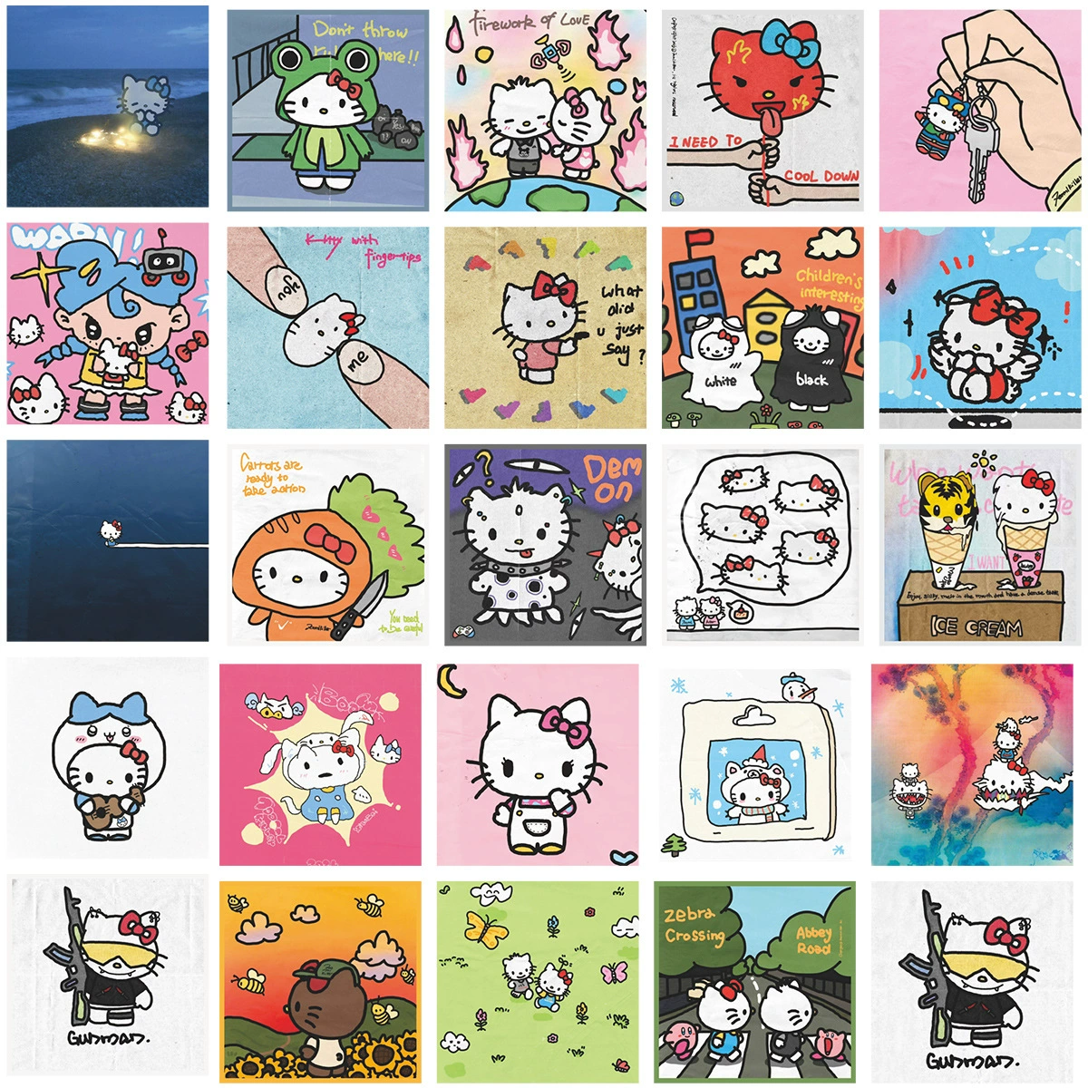 Hello Kitty, наклейки, стикер, качественный мультяшный дизайн для телефона, водонепроницаемые креативные украшения