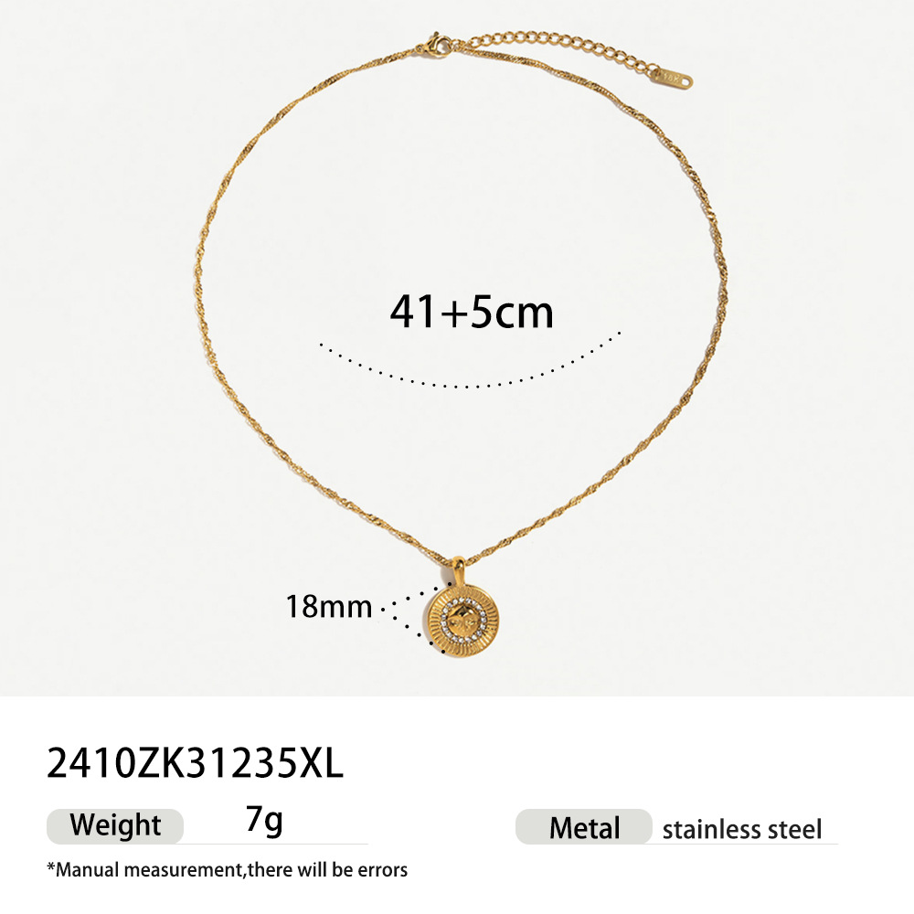 Tina transfronteriza Europa y América versátil nuevo collar de acero inoxidable simple sensación de alto nivel 25 años explosión cadena clavícula de acero de titanio mujer