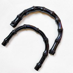 Pure black bamboo handles, luggage hardware accessories handles, resin bag handles, black plastic handles