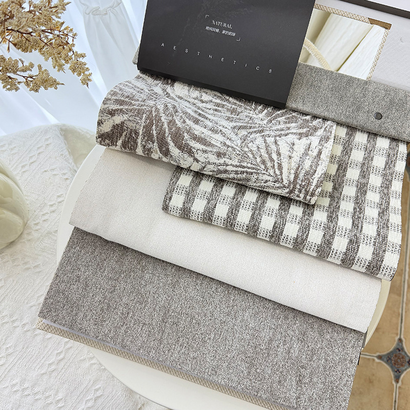 High-End Light Luxury Double-Width Solid Color Cashmere Fabric 1350g Full Blackout Curtains for Living Room and Bedroom, Can Be Cut to Size