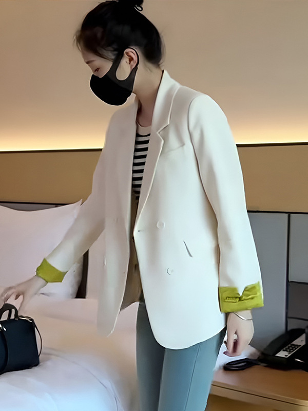 新中式国风盘扣西装外套2025秋季小个子宽松显瘦西装外套女A7088|undefined