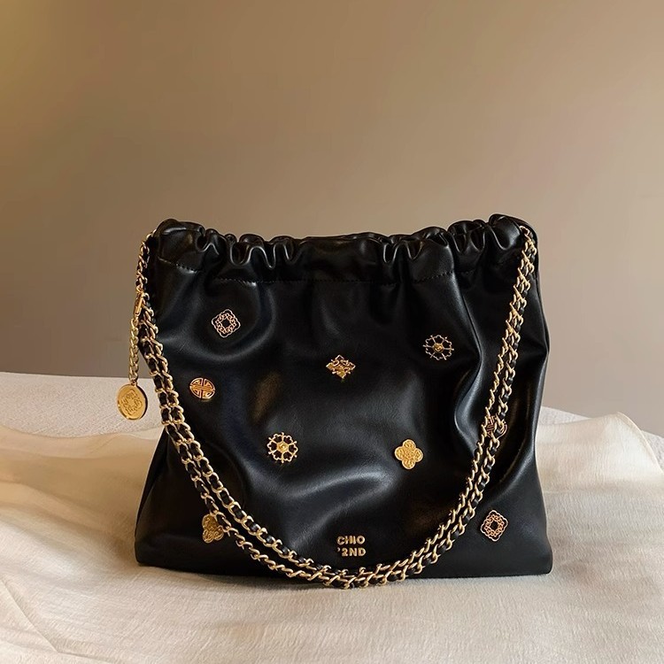 Southern Wind chio2nd Palace Culture series Huaqi tote Bao Women 's Senior sense Qin Chain bolso de un hombro