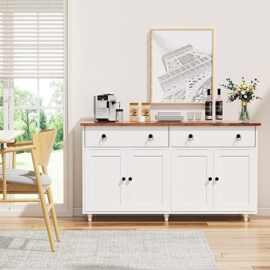 亚马逊跨境餐边柜板式家具四门电视柜储物柜厨房收纳橱柜玄关柜子