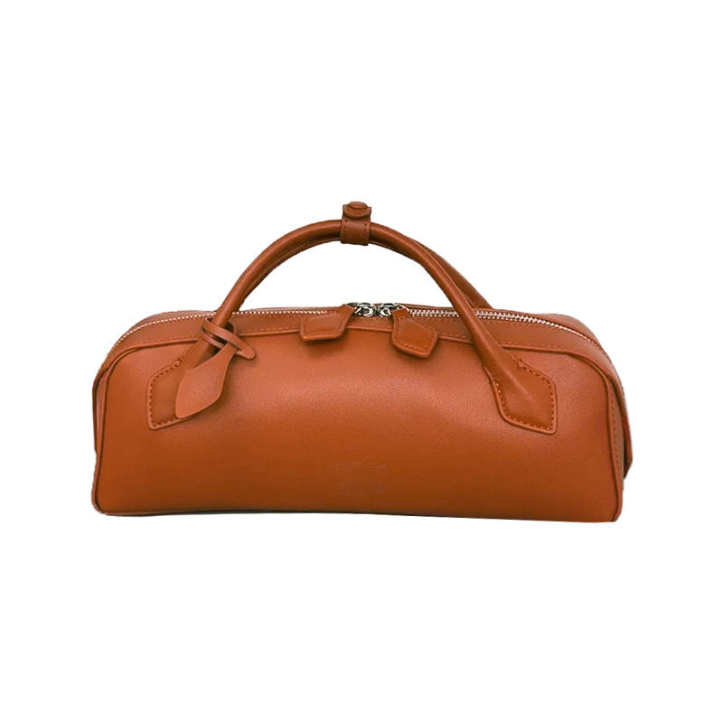 ALAI bolso de salchicha portátil de piel de vaca de nicho bolso de palo mágico de alta gama 2025 nuevo bolso retro de moda de todo fósforo