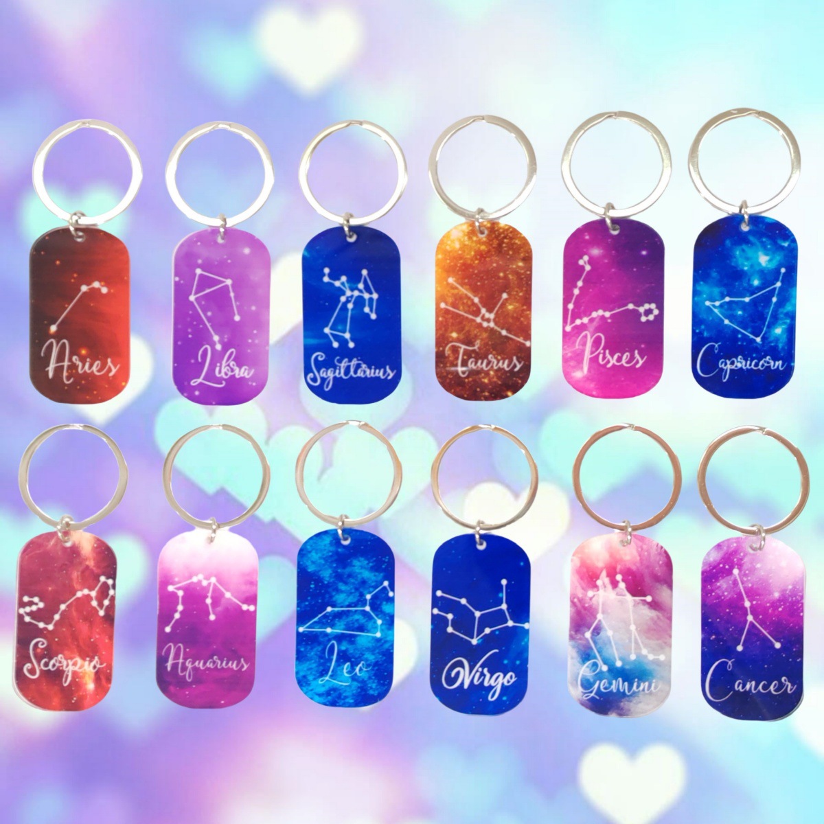 12g Weight Keychain Classification 1 Piece Quantity Daily Occasion Acrylic Material Letter, Constellation Pattern Unisex Gender Romantic Style Romantic Letter Constellation Arylic Unisex Keychain 无