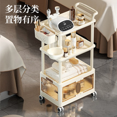 高級スキンケア機器収納ラック、美容室専用トロリーキャビネット、段差ラック、パンチングフリーのスナック収納ラック