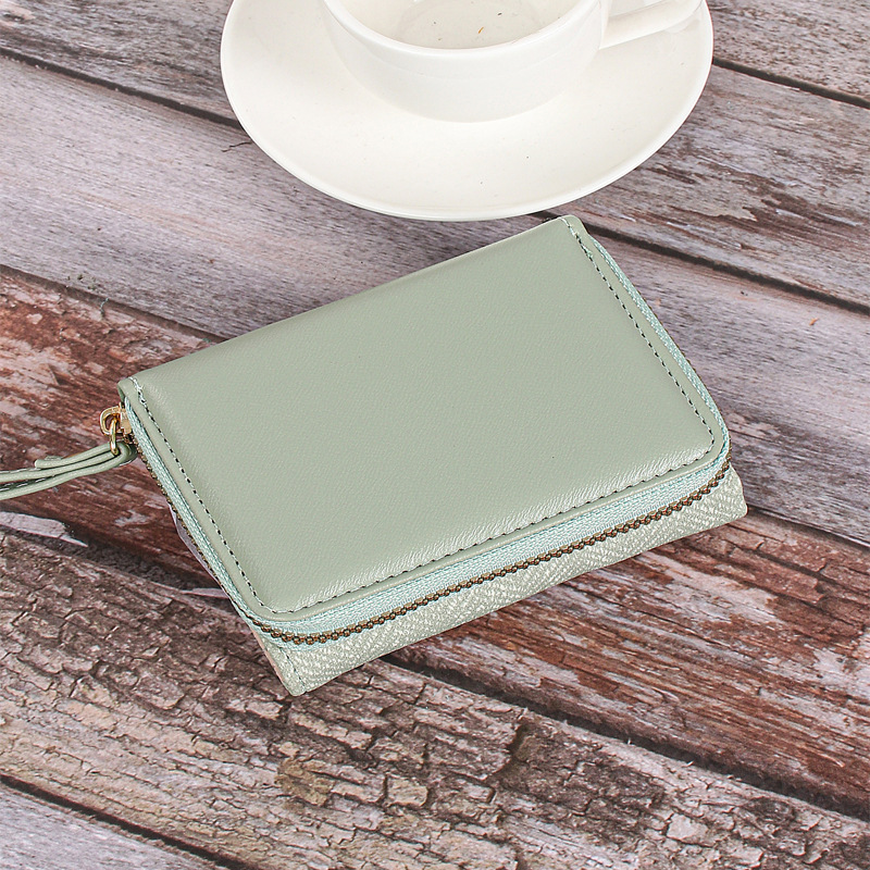 Simple Style Style Women's Solid Color Pu Leather Zipper Wallets