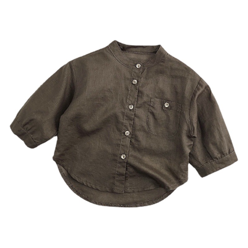 Ramio algodón Niños y Niñas Ropa de piel verano nuevos niños respirables ligeros aire acondicionado cardigan ropa de protección solar para niños