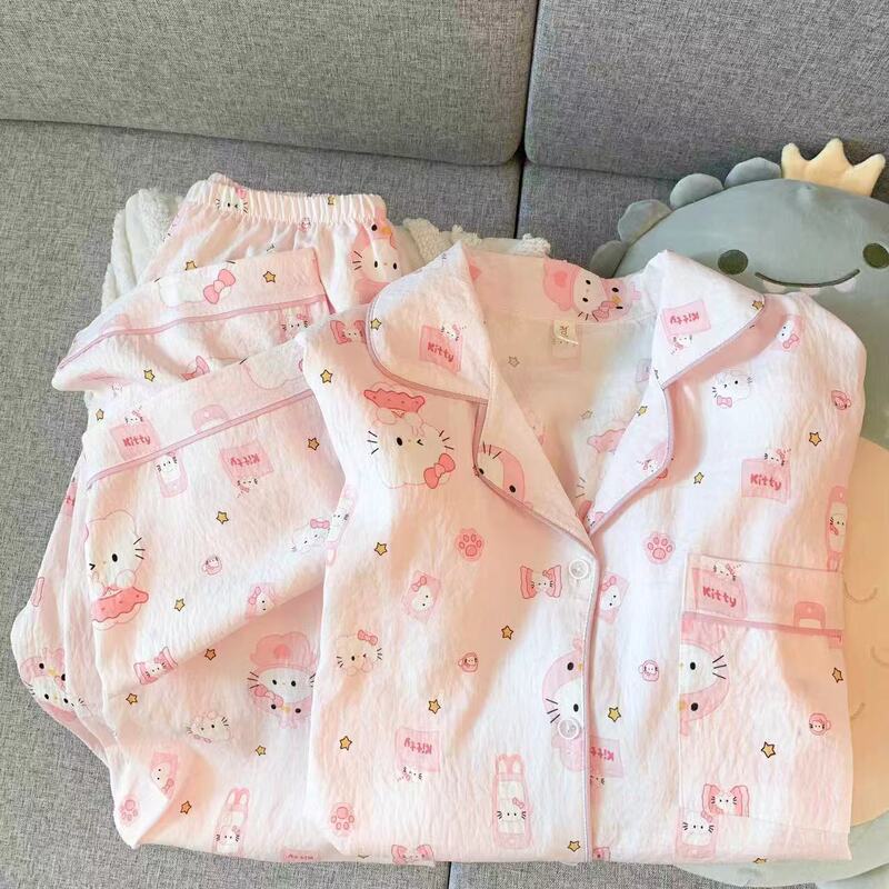 Dopamine Cloud Cotton Pajamas Boys and Girls Set Children's Long Sleeve Spring and Autumn Sweet Home Clothes Set Children's Clothing