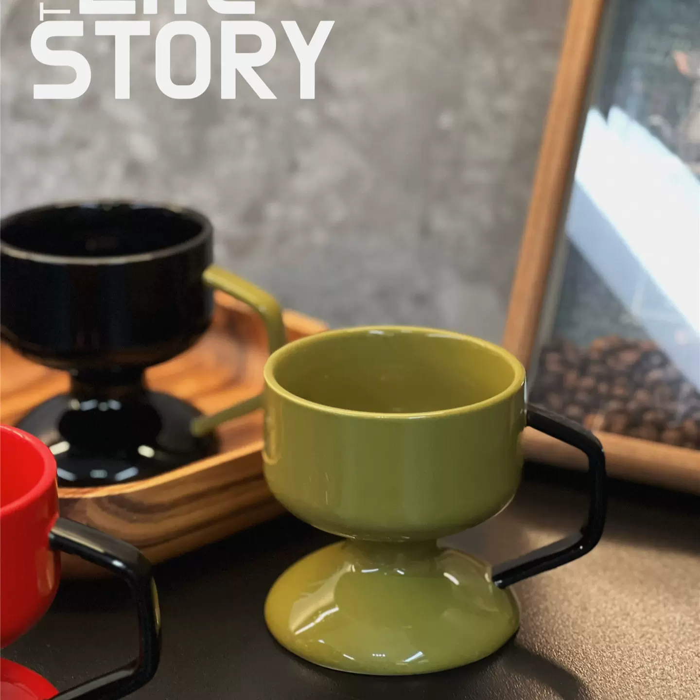 艺术感陶瓷马克杯女生2024新款设计办公室咖啡杯子家用喝水早餐杯