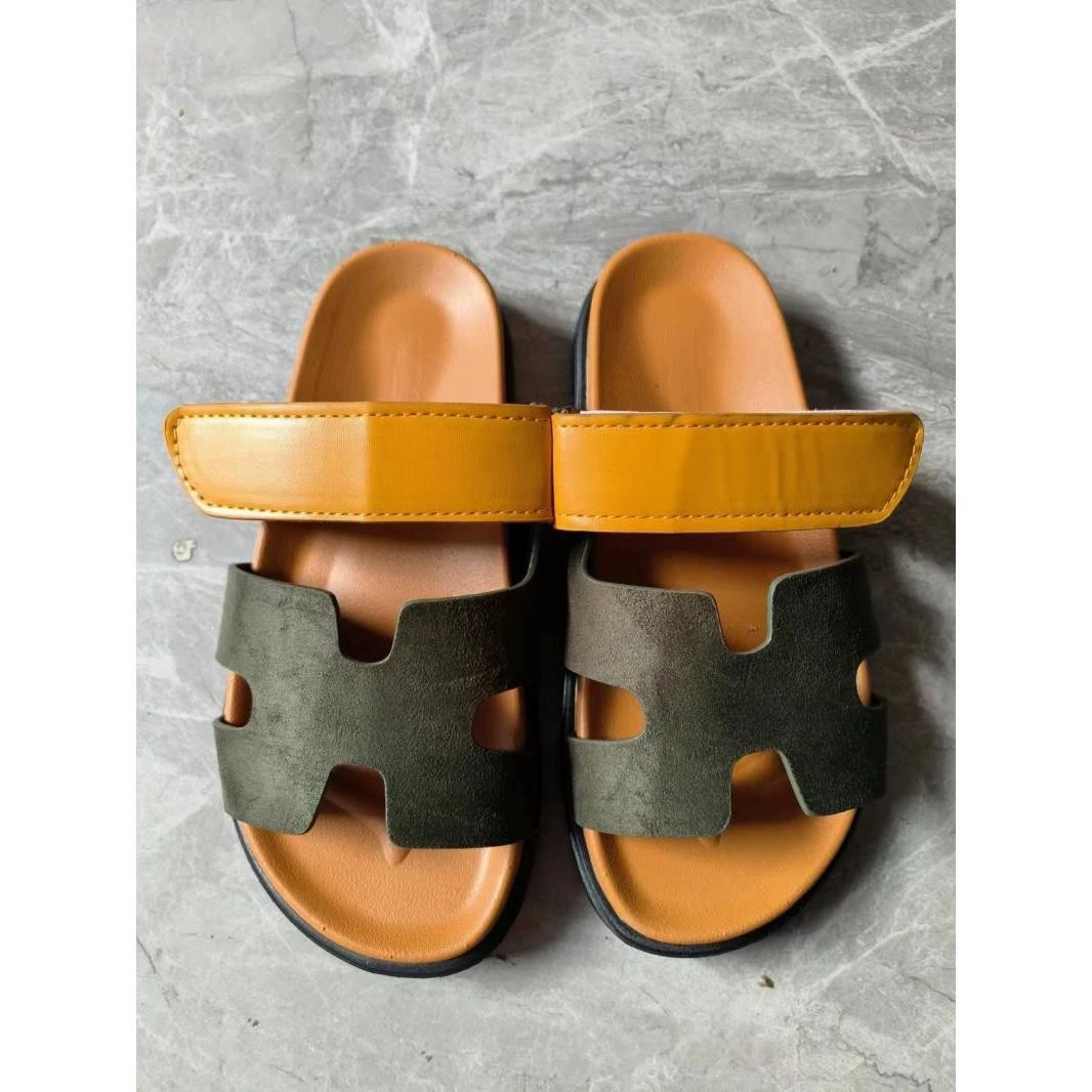 Summer universal slippers, velcro strap, plus sizes (women's open-toe sandals)