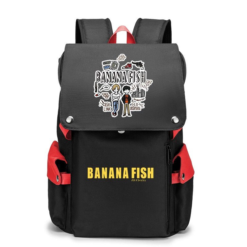 Банановые рыбки Banana Fish, бойцовская борьба, помощь студенту, рюкзак мужской, карикатурный большой объём школьный ранец