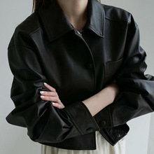 皮衣外套女短款韩版宽松秋季机车服PU皮夹克休闲炸街上衣港风洋气