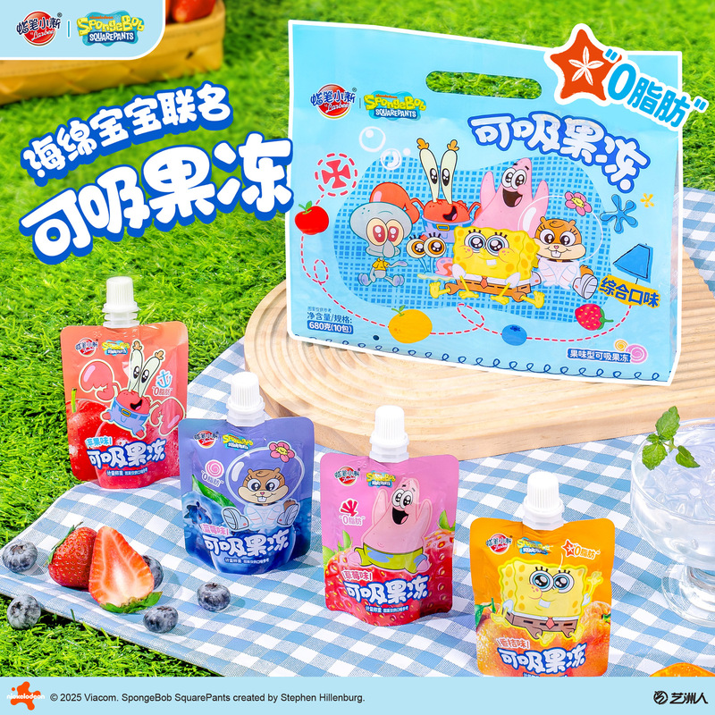 Crayon Xiaoxin jelly-absorbing wholesale 680g bags Internet celebrity casual snacks chopsticks jelly-absorbing snacks wholesale