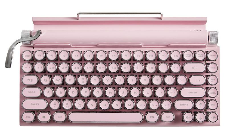 スポットパンク機械キーボードレトロrgb発光デュアルモード有線bluetoothゲームオフィスキーボードメッキ丸キー|undefined
