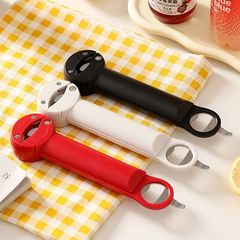 多機能伸縮式栓抜き、缶切り、ビールオープナー、蓋オープナー、冷蔵庫用磁気吸引ツイストキャップツール