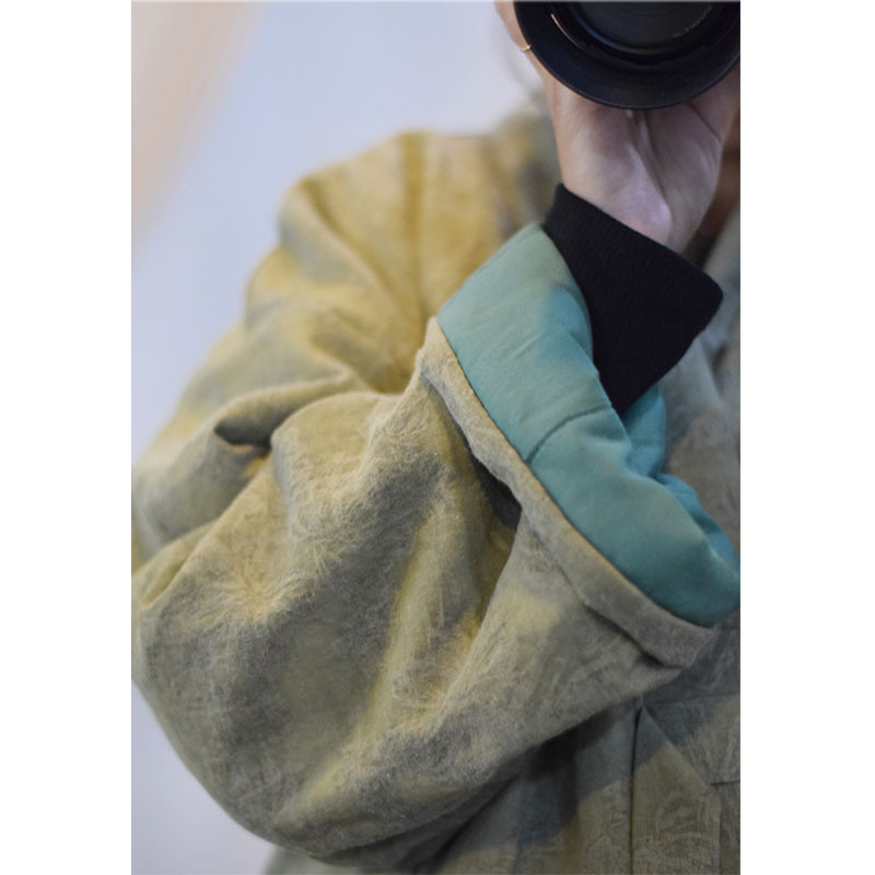 オリジナルの新しい冬の洗水麻綿は古いジャカードのレトロな国風漢服を磨いて保温綿服を改良します。23068