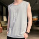 Sleeveless T-shirt vest men's summer waistband pullover trendy brand wide shoulder sports basketball fitness bottoming shirt boys
